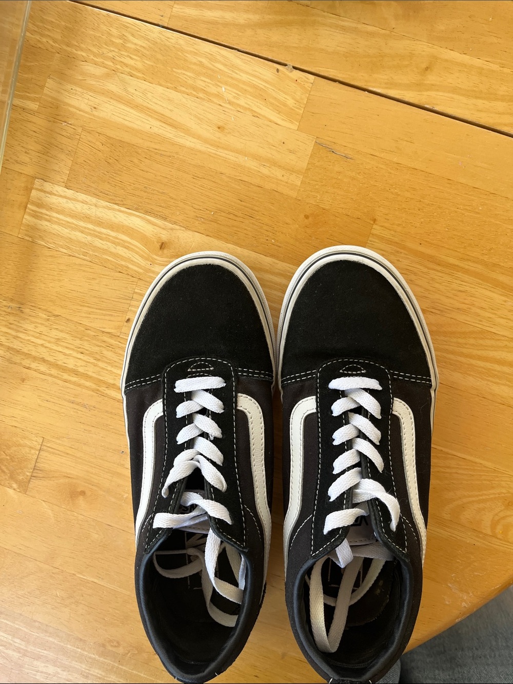 Vans Black and White Low-Top Skate Sneakers